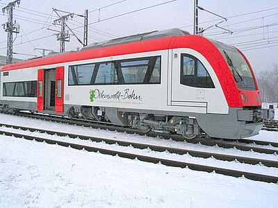 Vergrößerte Ansicht: Odenwaldbahn im Schnee