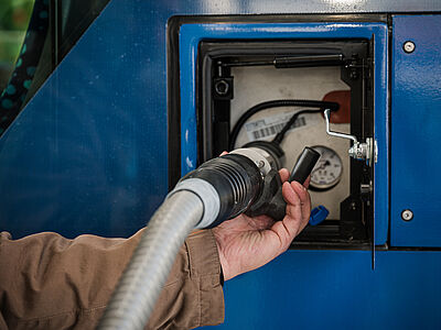 Betankung eines Wasserstoffbusses